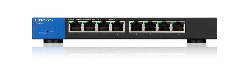 Switch Linksys LGS308 -Smart Gigabit (8 Port 10/100/1000) ẢNH 1
