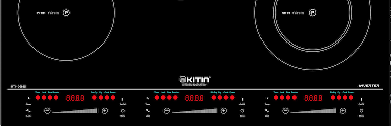 Bếp từ Kutin được trang bị bảng điều khiển cảm ứng nhanh nhạy