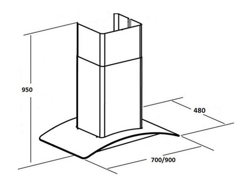 Kích thước lắp đặt máy hút mùi Sunhouse SHB6628
