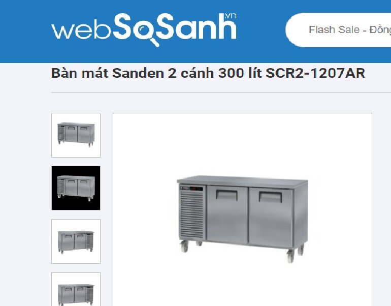  Bàn mát Sanden 2 cánh 300 lít SCR2-1207AR