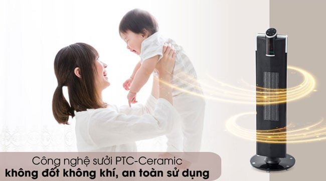 Korihome EHK-356 được ứng dụng công nghệ sưởi gốm PTC ceramic hiện đại