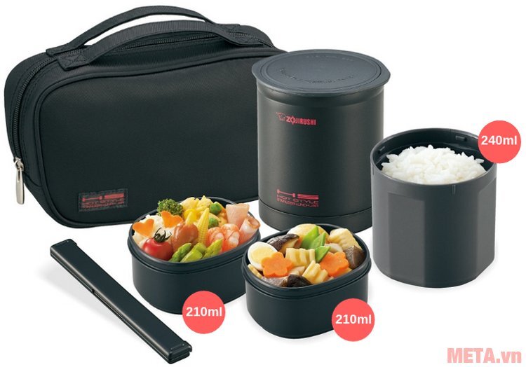 Cặp lồng cơm giữ nhiệt Zojirushi SZ-KA02 - 3 ngăn