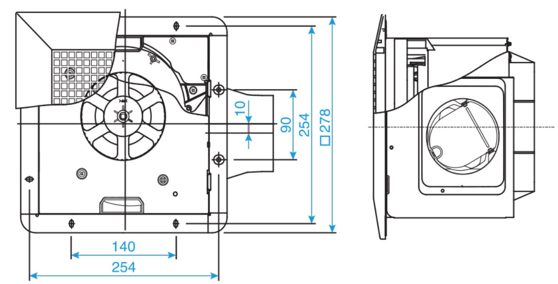 Quạt hút âm trần dùng với ống dẫn Panasonic FV-24CD7 Quạt hút âm trần dùng với ống dẫn Panasonic FV-24CD7