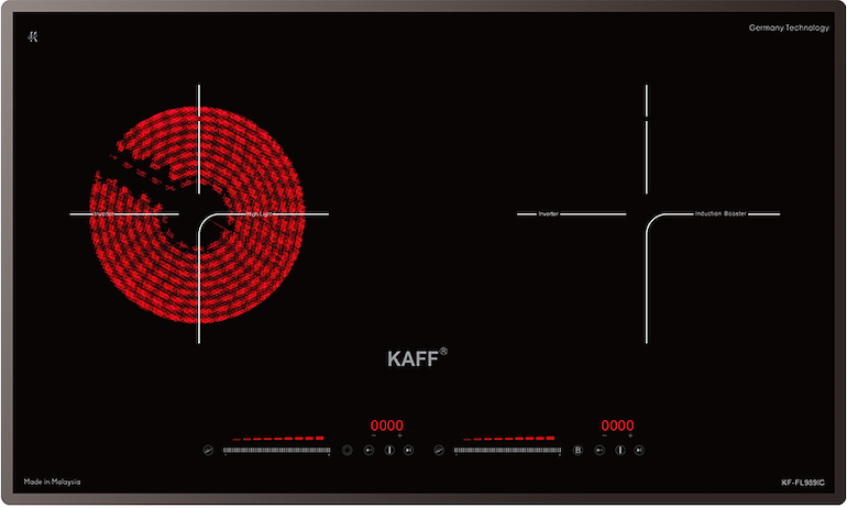 Bếp từ hồng ngoại âm 2 vùng nấu Kaff KF-FL989IC nhập khẩu từ Malaysia