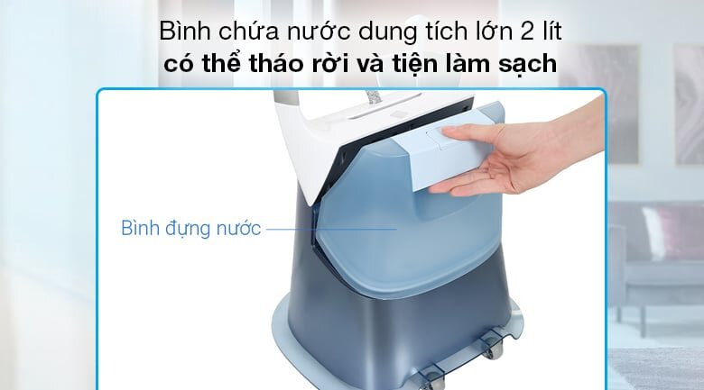 Bàn là hơi nước đứng Philips GC625/29 có bình nước dung tích 2 lít