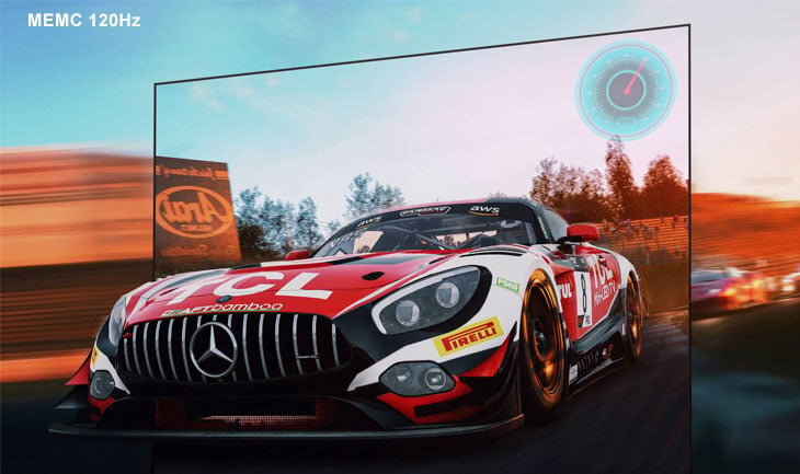 Công nghệ MEMC 120Hz giảm lag, mờ nhòe cho chuyển động mượt mà