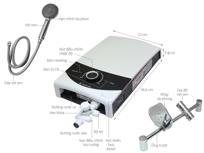 Máy nước nóng Ariston SMC45E-VN 4500W Máy nước nóng Ariston SMC45E-VN 4500W