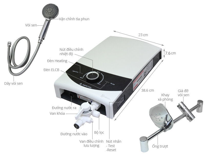Máy nước nóng Ariston SMC45E-VN 4500W Máy nước nóng Ariston SMC45E-VN 4500W