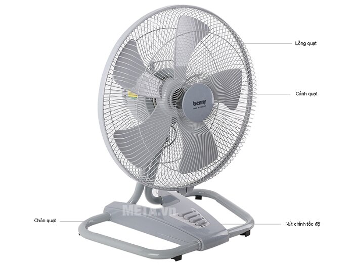 Quạt quỳ Benny BF181F (màu ghi)