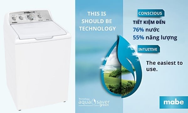 Máy giặt Mabe 21 kg WMA71214CBCS0