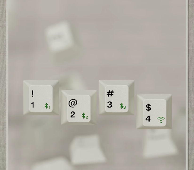 Bàn phím cơ FL-Esports OG104 Retro Grey 3 mode Kailh Coolmint V2 switch Led RGB 4