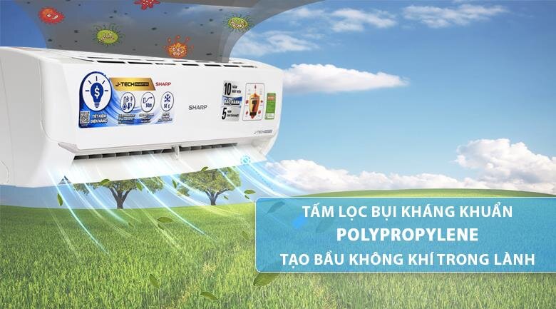 Điều hòa 1 chiều Inverter Sharp AH-X9VEW 9.000BTU