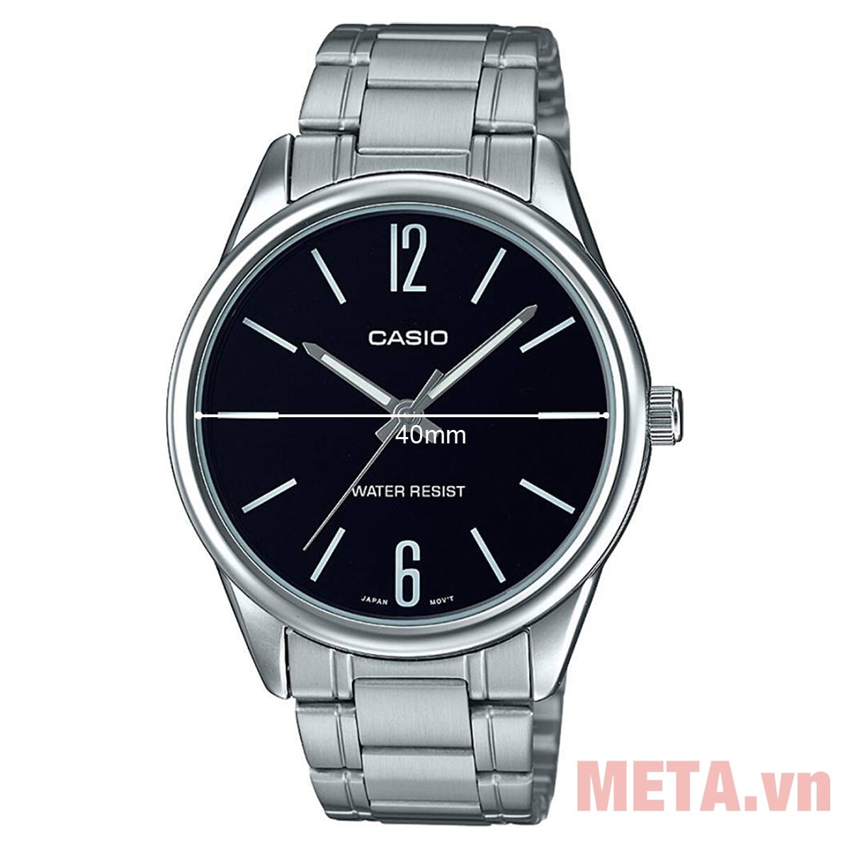 Đồng hồ nam dây thép không gỉ Casio MTP-V005D-1BUDF - 40mm