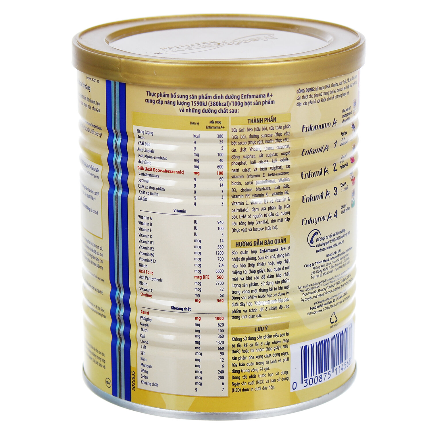  Sữa bầu Enfamama A  vị Chocolate hộp 400g