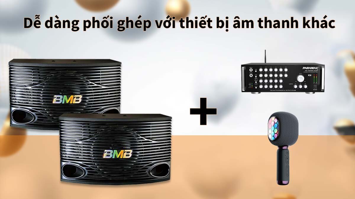 Dễ dàng kết hợp với thiết bị âm thanh khác để nâng cao giọng hát