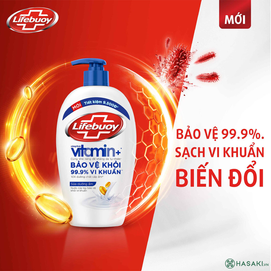 Nước Rửa Tay Lifebuoy Sữa Dưỡng Ẩm
