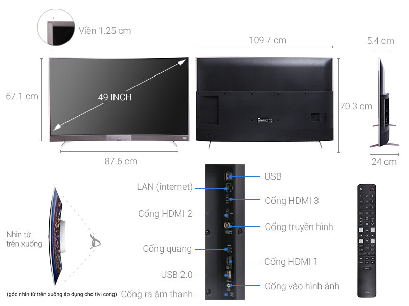 Smart Tivi TCL 49 inch L49P3-CF