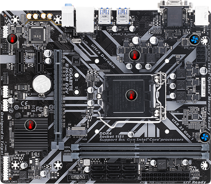 Main Gigabyte GA-B365M-D2V (Chipset Intel B365/ Socket LGA1151/ VGA onboard)
