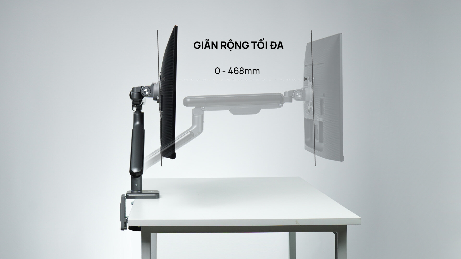 Giá đỡ màn hình HyperWork A1C Màu Trắng 12