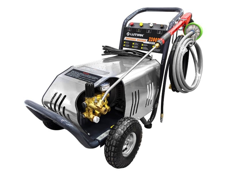 Máy phun rửa áp lực cao Lutian 20M36-7.5T4 thiết kế chắc chắn, đứng vững trên mọi bề mặt.