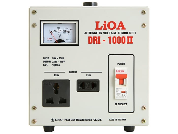 Ổn áp 1 pha Lioa 1KVA DRI 1000 Ổn áp 1 pha Lioa 1KVA DRI 1000