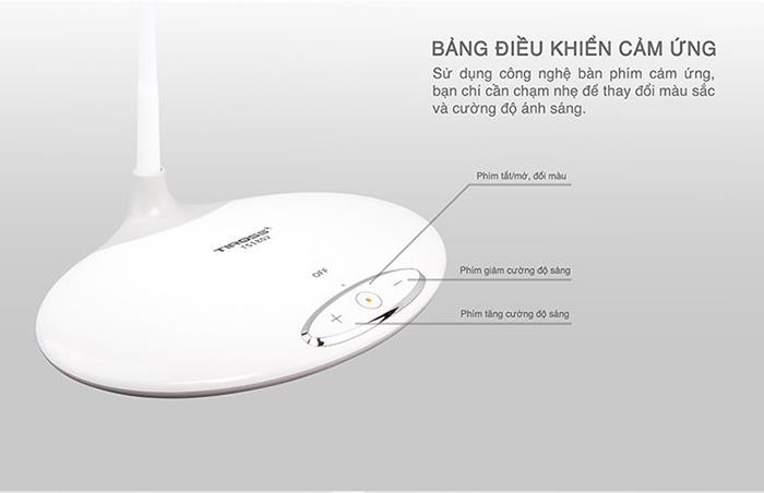 Đèn bàn cảm ứng 3 màu ánh sáng Tiross TS1802 màu sữa Đèn bàn cảm ứng 3 màu ánh sáng Tiross TS1802 màu sữa
