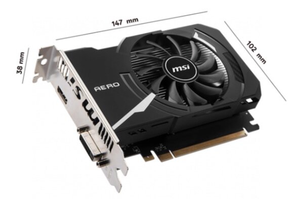 Card đồ họa MSI GeForce GT 1030 AERO ITX 4GD4 OC (4GB/ DDR4/ 64 bit)