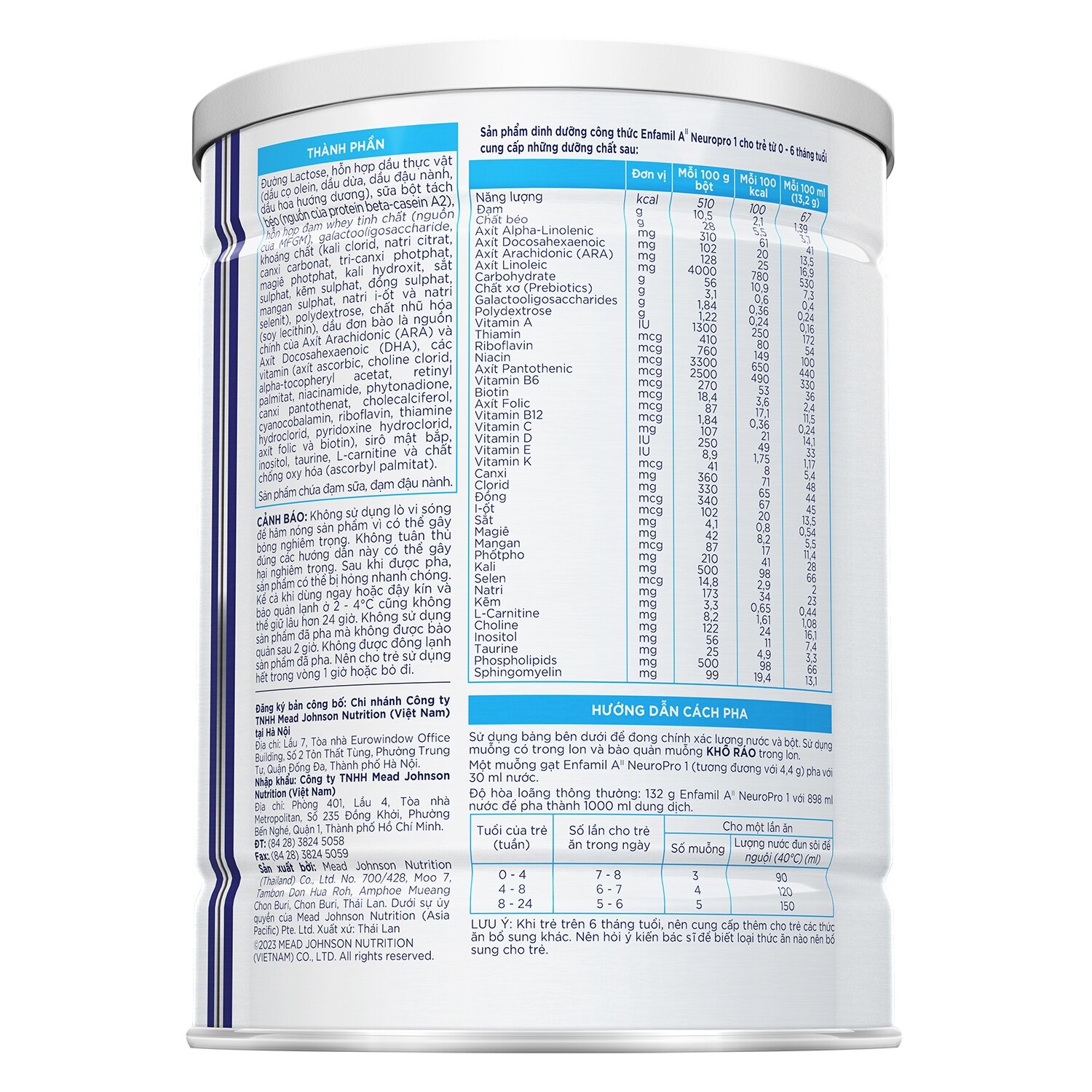 Công dụng sữa Enfamil A2 Neuropro 1 350g