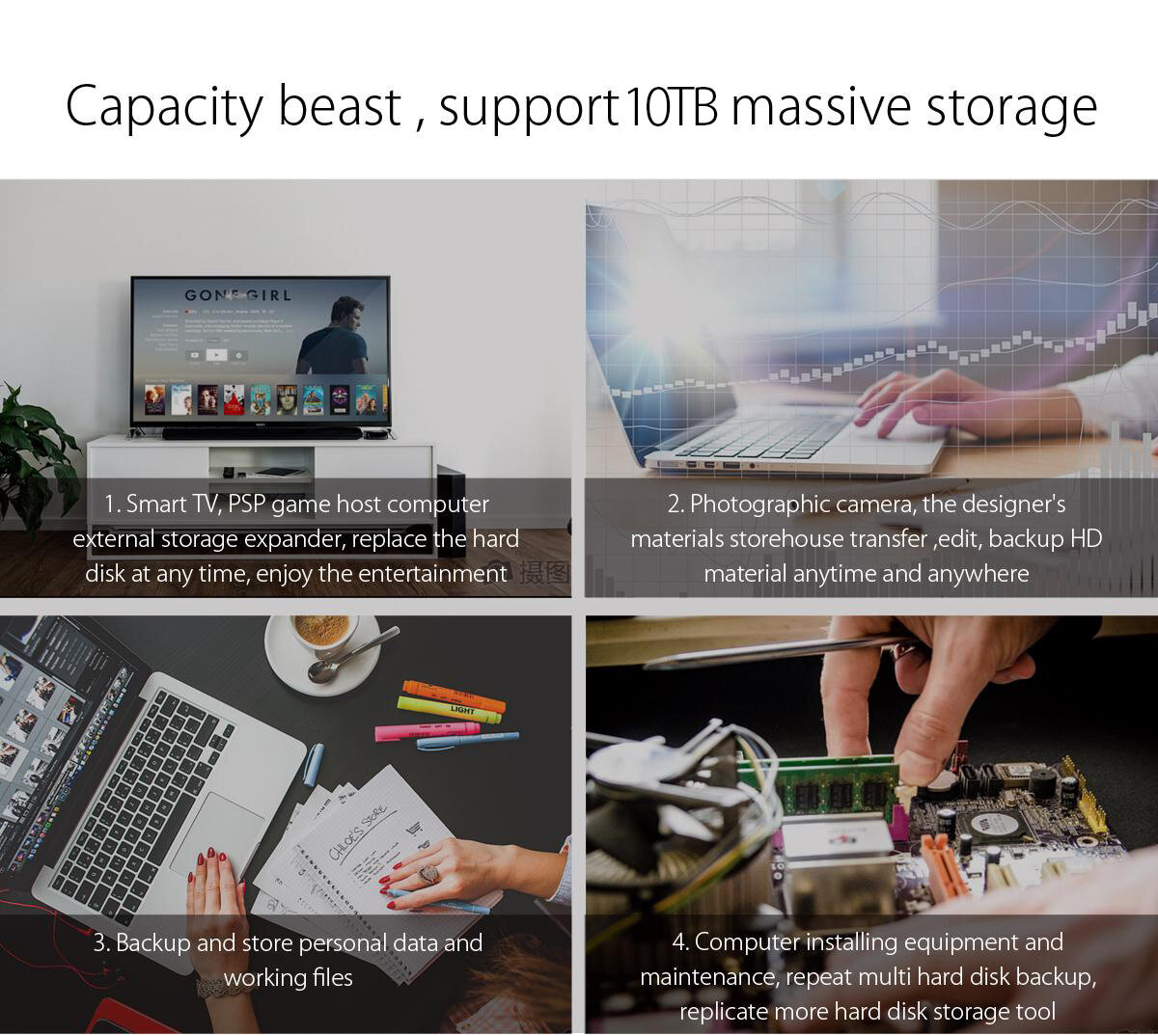 Box ổ cứng 3.5'' Orico 3139U3 SSD HDD Sata 3 USB 3.0-4