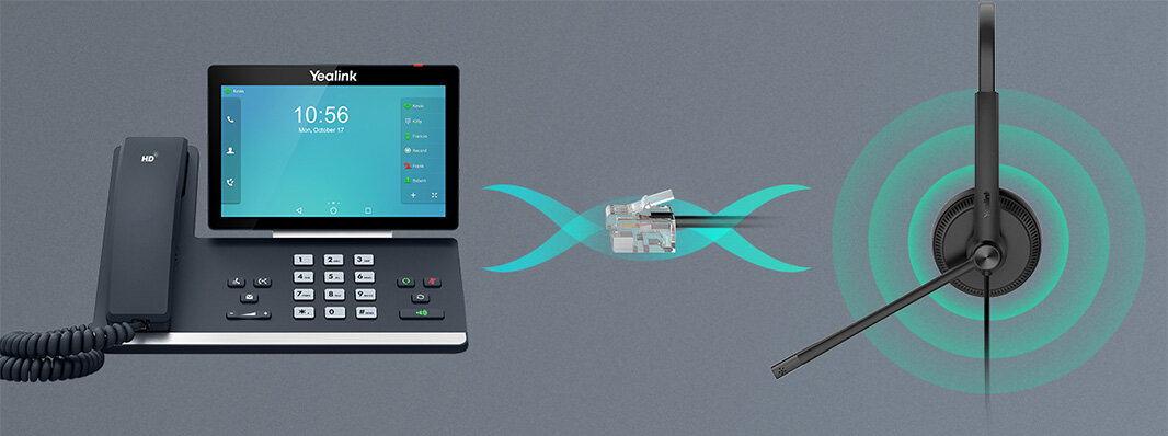 Tai nghe Yealink YHS34 Lite Dual (chuẩn RJ9, 2 tai)