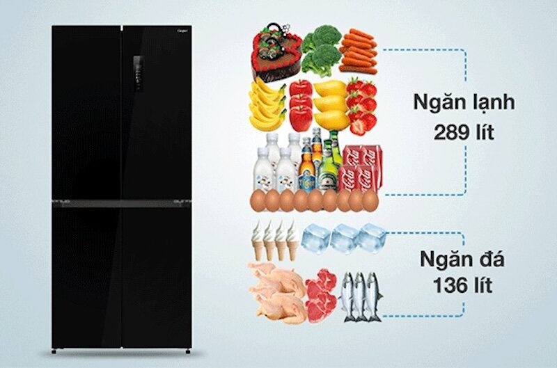 Tiện ích hiện đại Tủ lạnh Casper Inverter 425 lít Multi door RM-430VBM (Ảnh: dienmayxanh).
