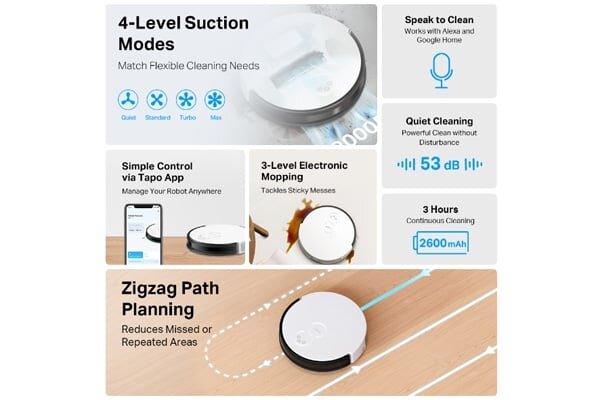 Ưu điểm Robot hút bụi Tapo RV10 Ưu điểm Robot hút bụi Tapo RV10