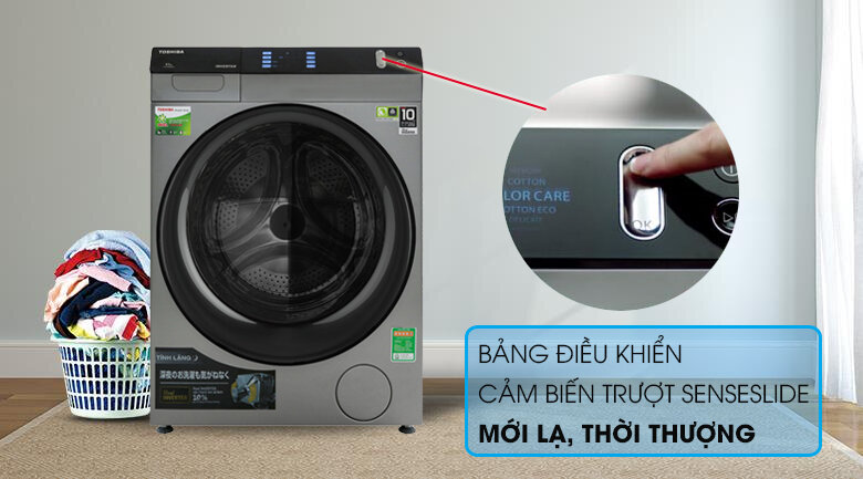 Bảng điều khiển - Máy giặt sấy Toshiba Inverter 8 Kg TWD-BH90W4V