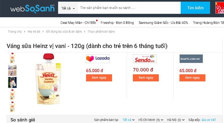 Váng sữa Heinz vị xoài 