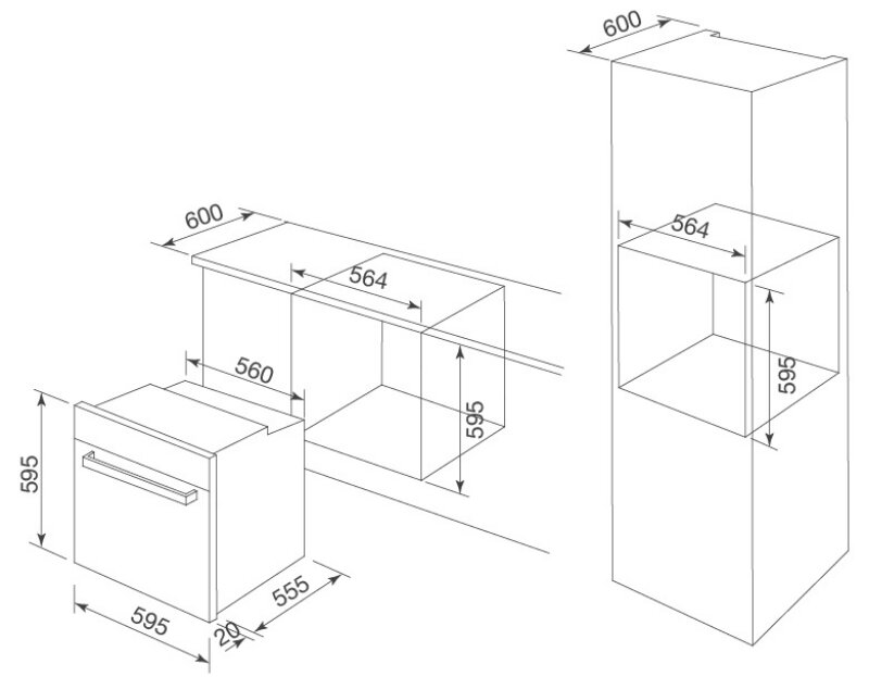Lò nướng âm tủ Malloca MOV65DA