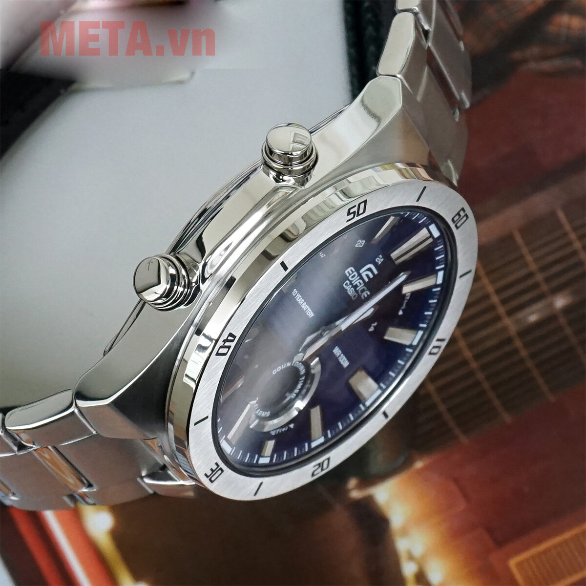 Đồng hồ nam Edifice Casio ERA-110D-1AVDF bạc Đồng hồ nam Edifice Casio ERA-110D-1AVDF bạc