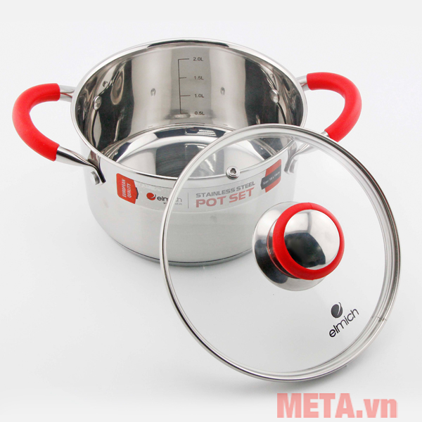 Bộ nồi inox 5 đáy Elmich EL-3336 kèm vung Bộ nồi cho bếp từ