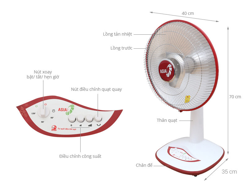 Quạt sưởi Asia HF1401