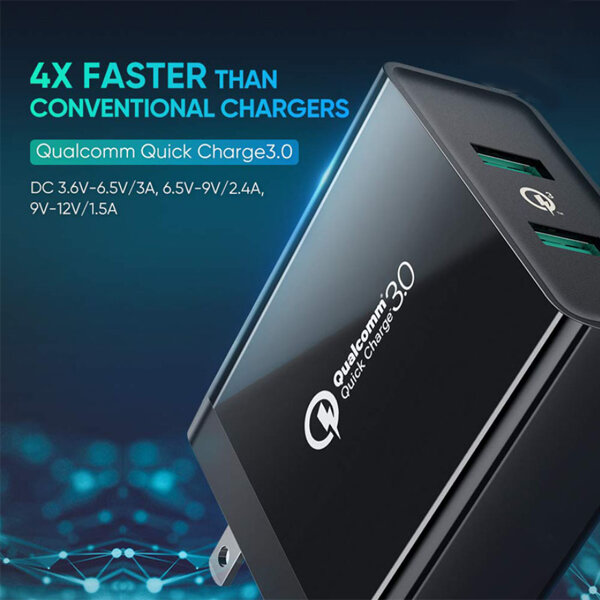Củ sạc Ugreen 60449 sạc nhanh 36W 2 cổng Quick Charge 3.0 