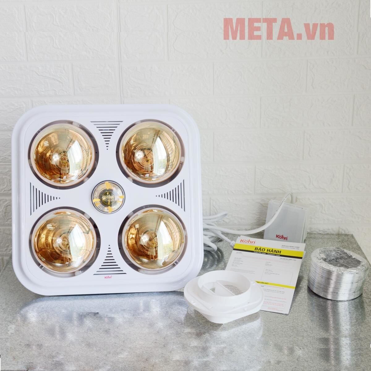 Đèn sưởi nhà tắm âm trần Braun Kohn BU04G