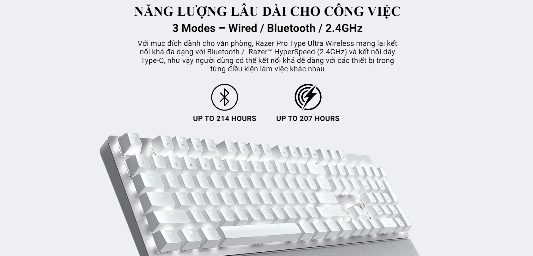 Bàn phím không dây Razer Pro Type Ultra Wireless Productivity (RZ03-04110100-R3M1) 6