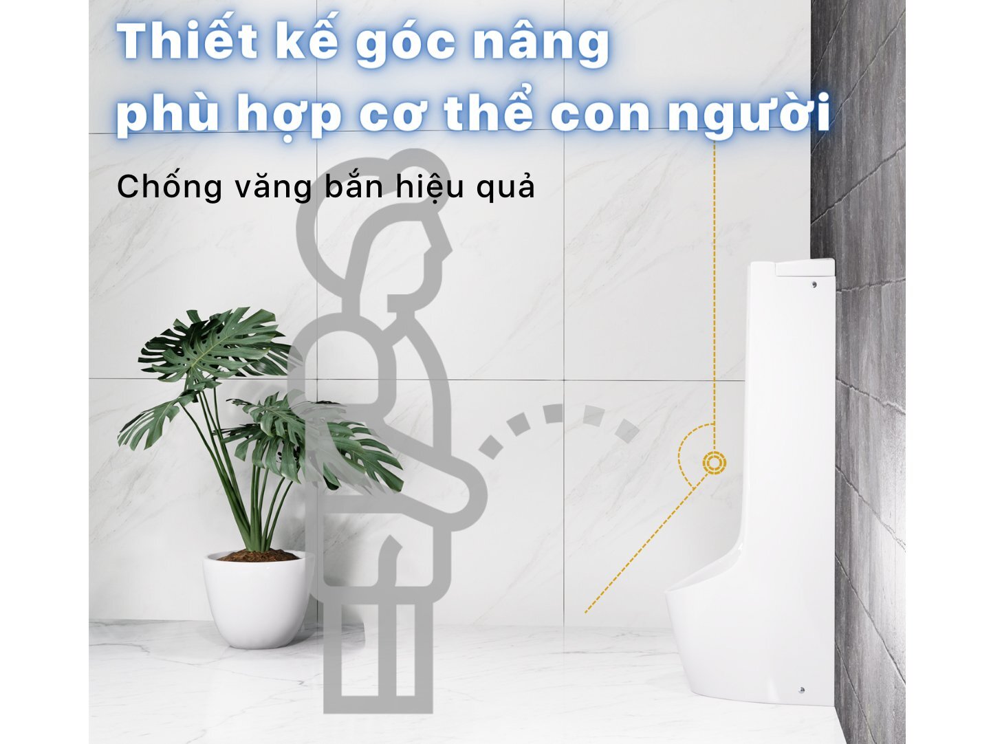 Bệ tiểu nam chống văng bắn tốt Bệ tiểu nam