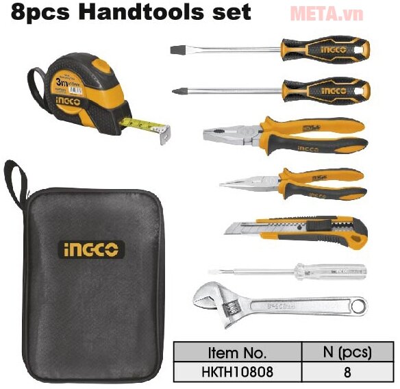 Bộ dụng cụ gia đình Ingco HKTH10808 Bộ dụng cụ gia đình Ingco HKTH10808