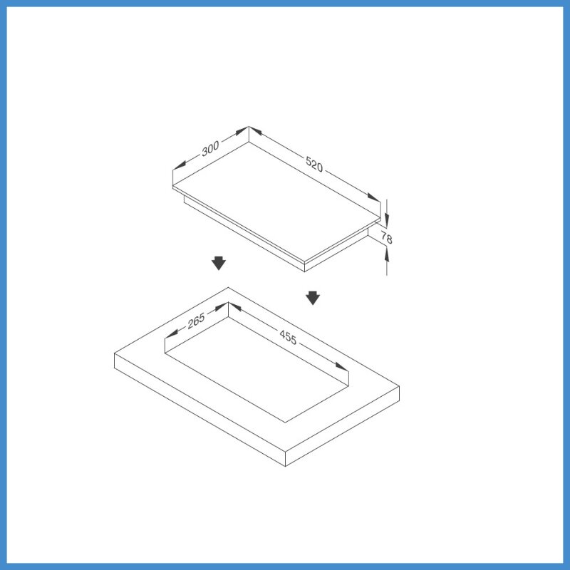Bếp gas kính âm domino Malloca MDG-301