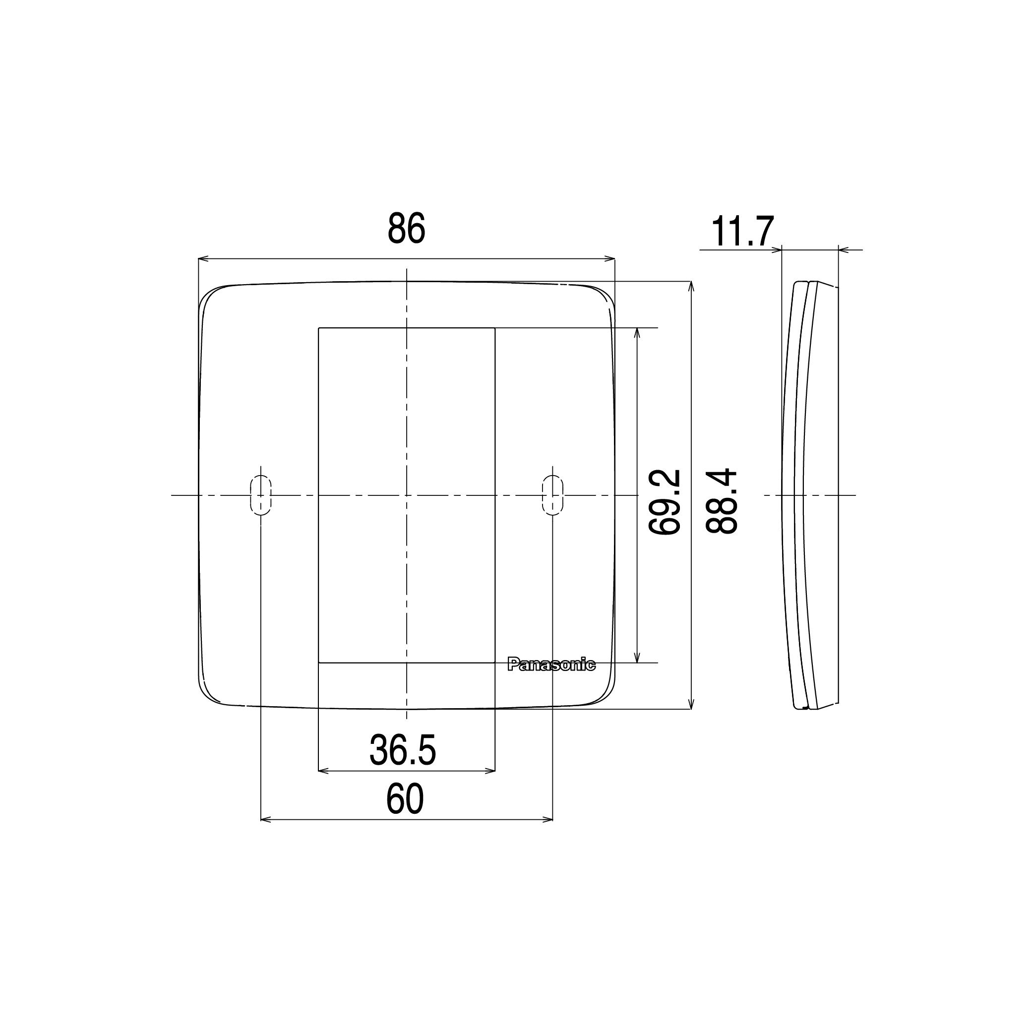 Mặt kín đơn vuông Panasonic WMT6891