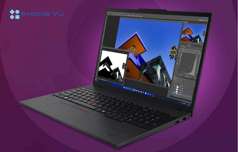 Card đồ họa VGA tích hợp cũng giúp ThinkPad T16 Gen 3 giảm đáng kể trọng lượng của máy