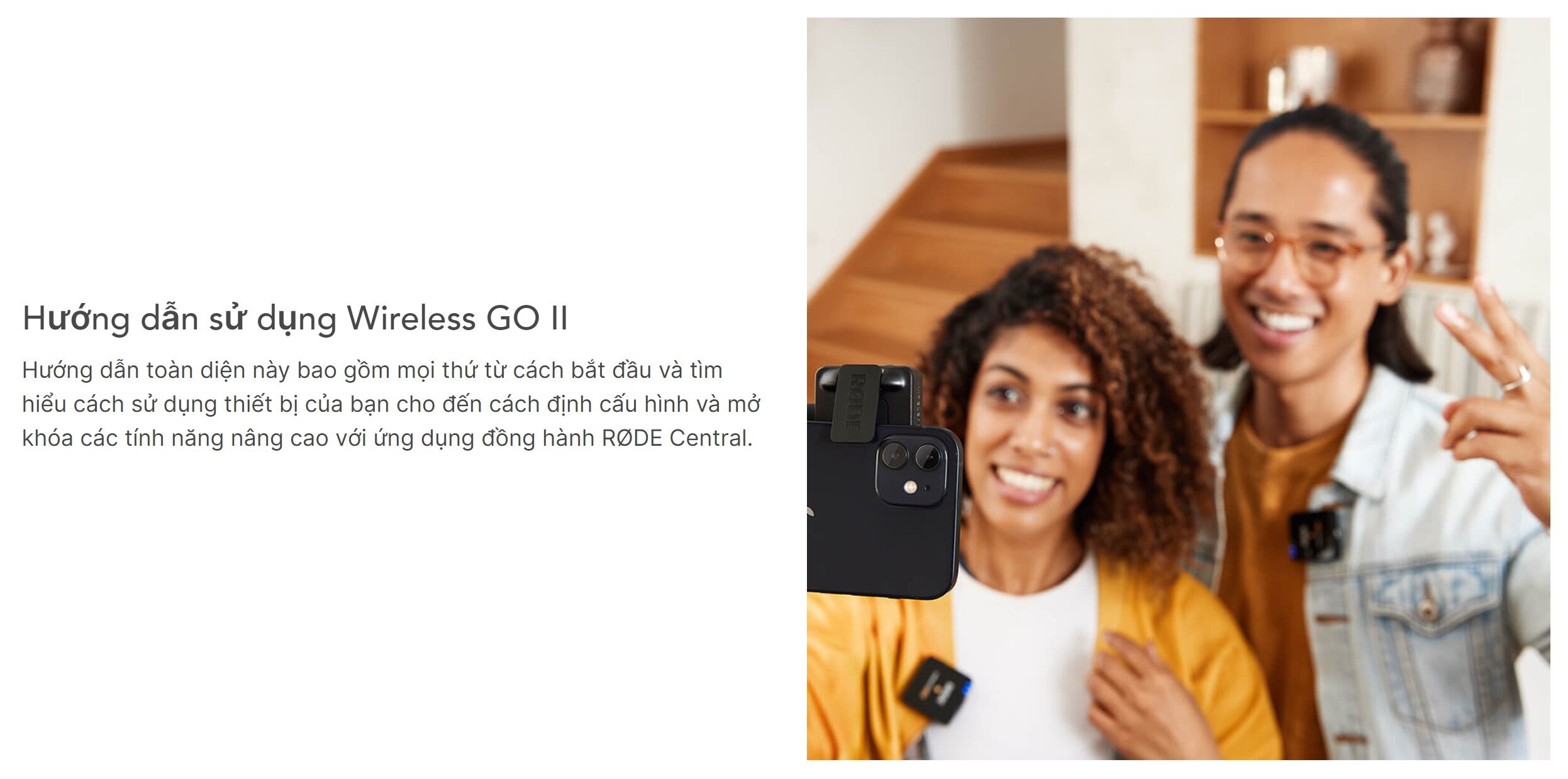 Microphone Rode Wireless Go II (Dual) - Màu đen