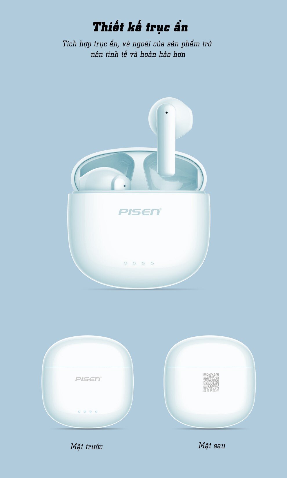 Tai nghe không dây PISEN True wireless Ai3 PA-BHD03 màu trắng