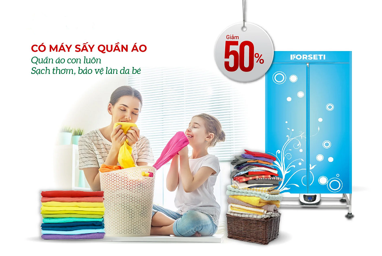 Máy sấy quần áo Forseti FCD-568 có điều khiển