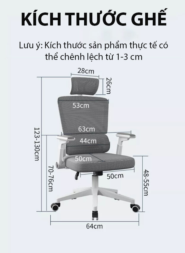 Ghế công thái học Legion YT1218 Grey White 3